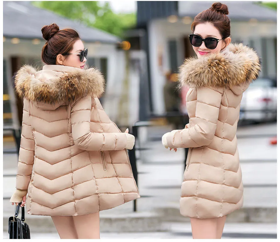 Bella Fox Fur Collar Parka Coat