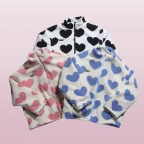 Hearted         Reversable Warm Sweater Kawaii Academia Y2K Cottagecore Coquette Fairycore Dollette Princesscore
