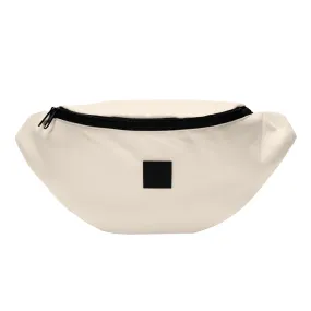 HOMME  Rubber Patch PU Fanny Pack Beige