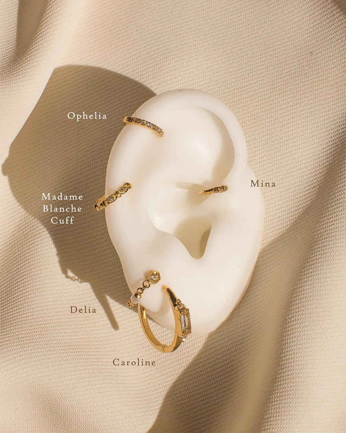 Ophelia Pave Huggie Hoops