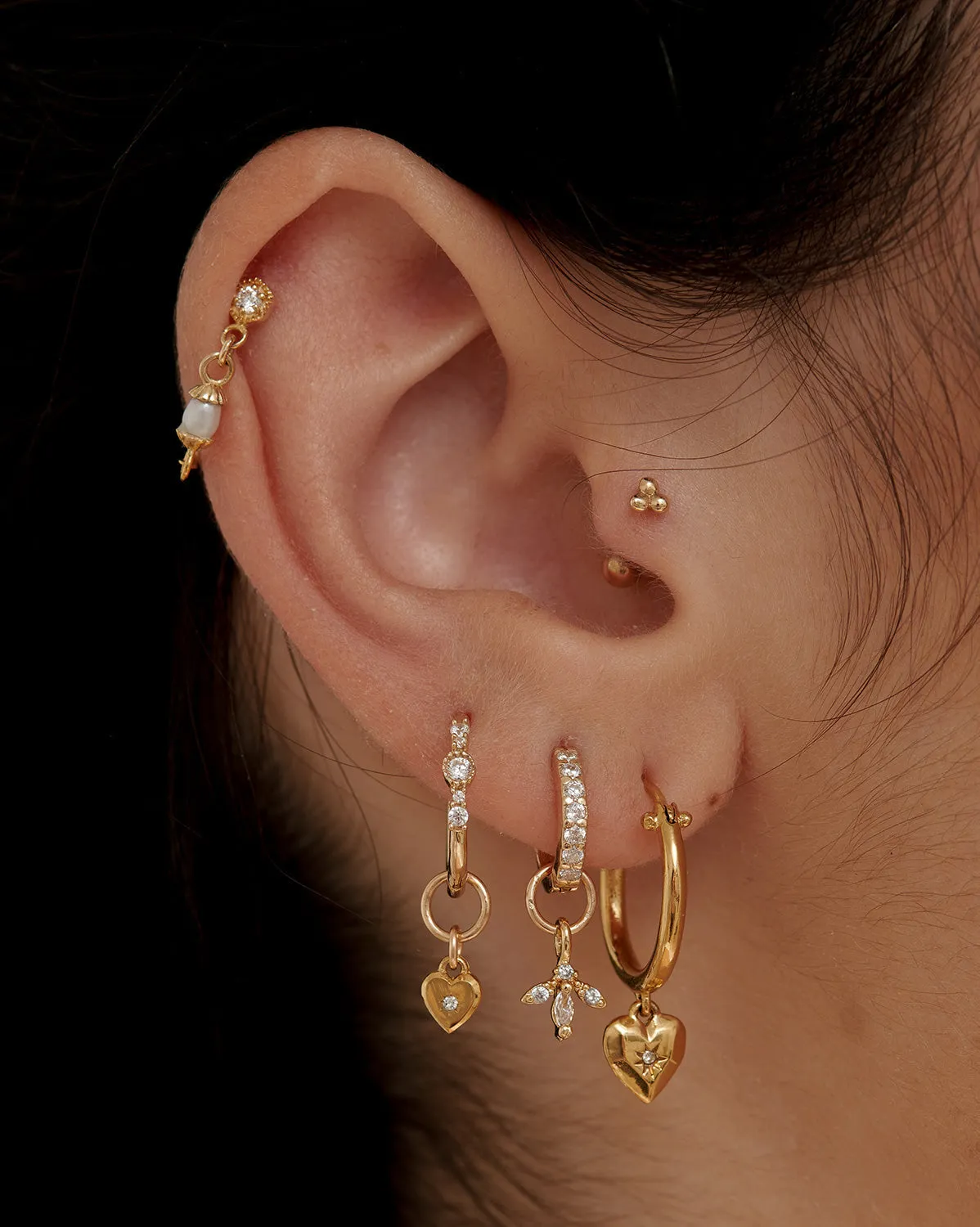 Ophelia Pave Huggie Hoops