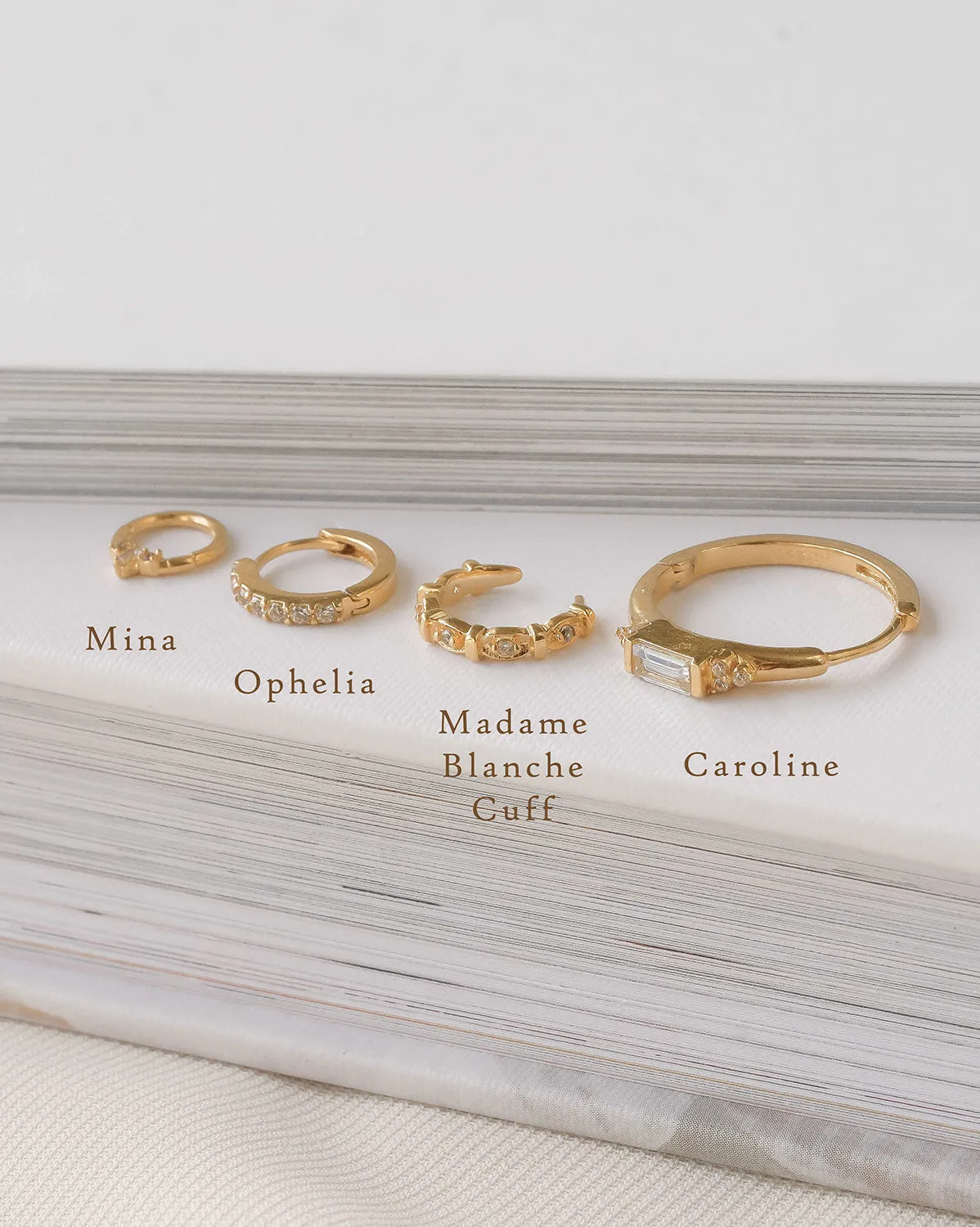 Ophelia Pave Huggie Hoops