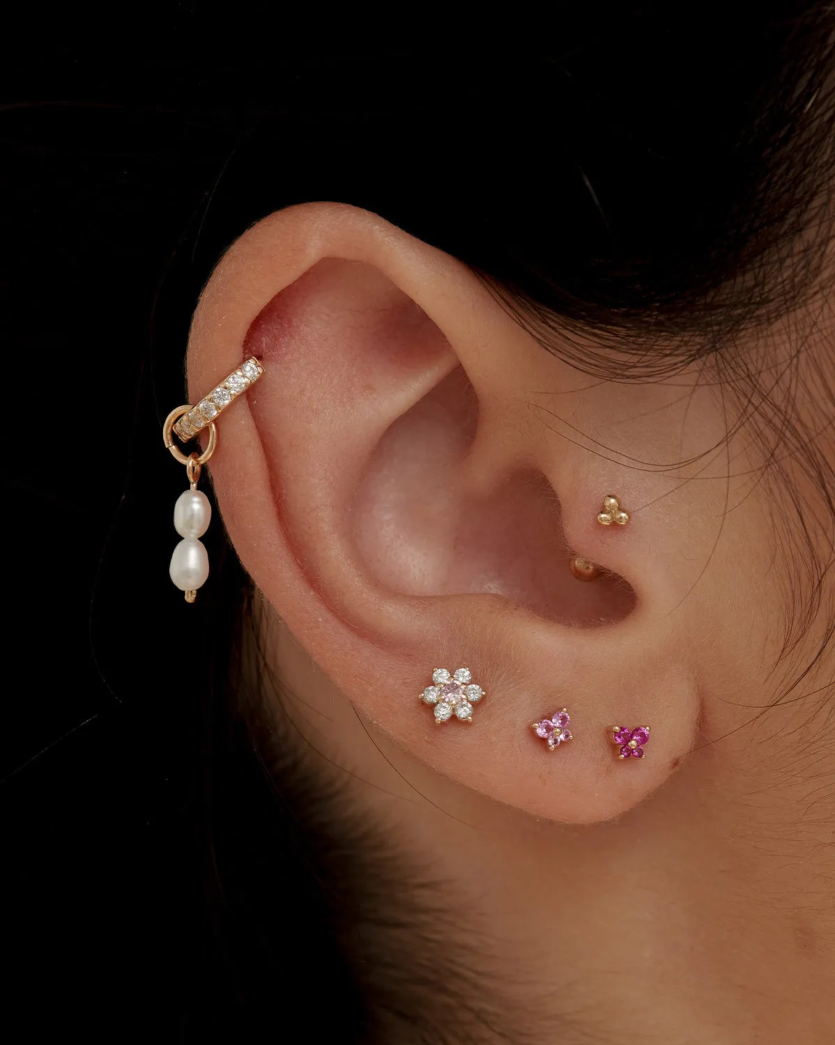 Ophelia Pave Huggie Hoops