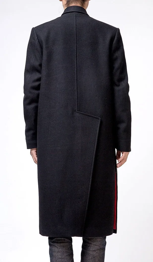 Oversized Wool Asymmetryc Cut Long Jacket //  Extravagant Coat